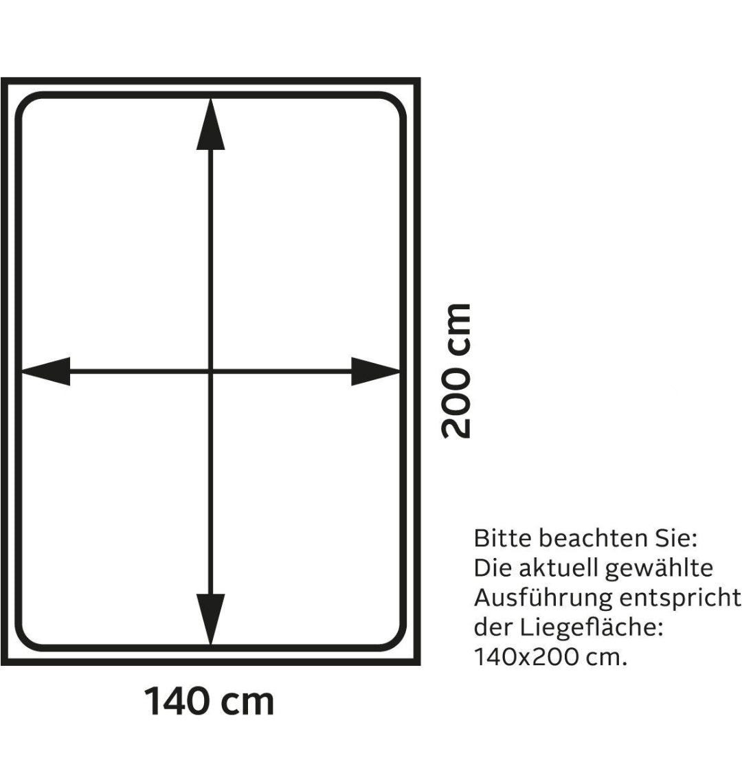 Polsterbett 140 x 200 cm 2.Wahl
