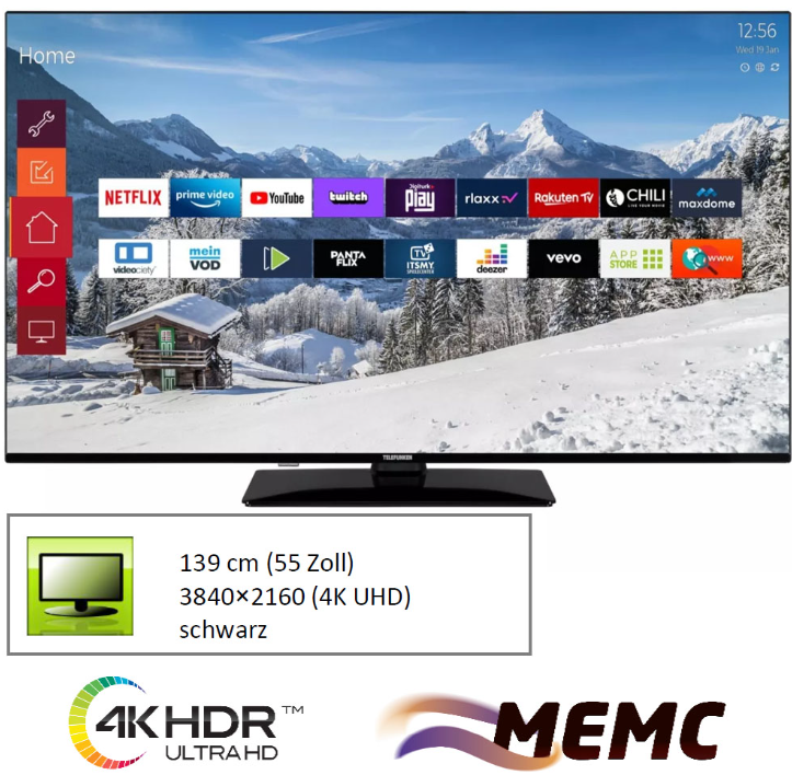 Smart TV Telefunken D 55 U 750 R1 CW