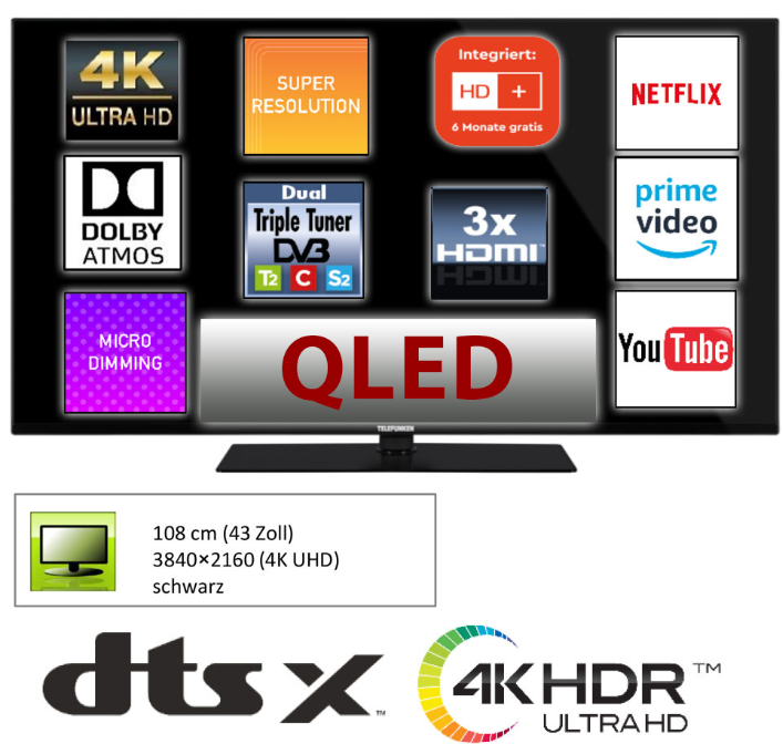 Smart TV Telefunken QLED D 43 Q 660 X6 CW