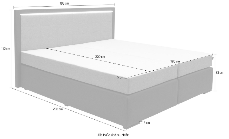 Boxspringbett 180x200 cm