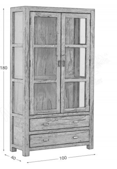 Vitrine massiv 2. Wahl