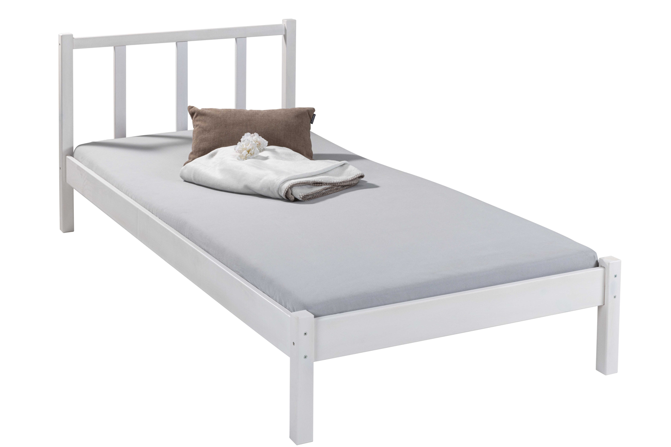 Bett Fredy 90x200 weiss Massivholz