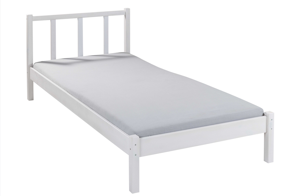 Bett Fredy 90x200 weiss Massivholz
