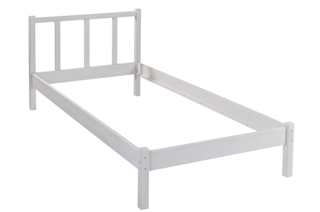 Bett Fredy 90x200 weiss Massivholz