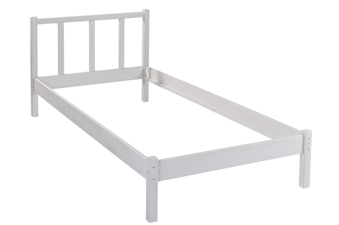 Bett Fredy 90x200 weiss Massivholz