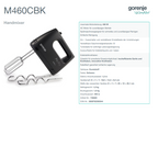 Gorenje  M460CBK