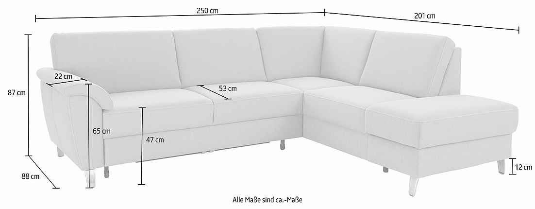 Ecksofa Texel mit Bettfunktion