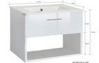 Waschbeckenunterschrank Trento Light Hochglanz mini