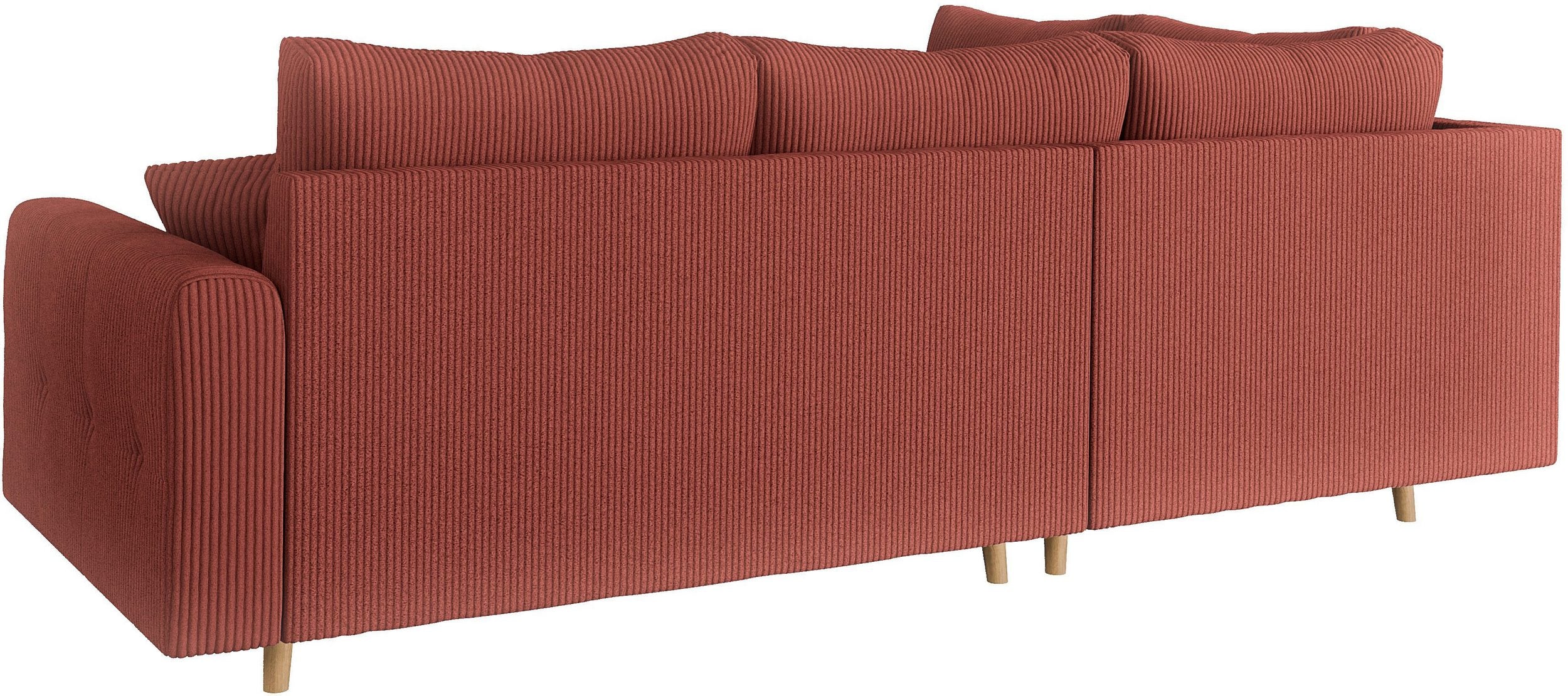 Ecksofa Cord L-Form mit Ottomane
