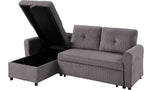 Ecksofa Cord Grau