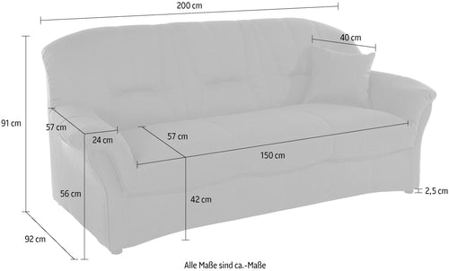 3-Sitzer inklusive Zierkissen