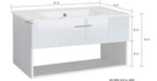 Waschbeckenunterschrank Trento Light Hochglanz klein