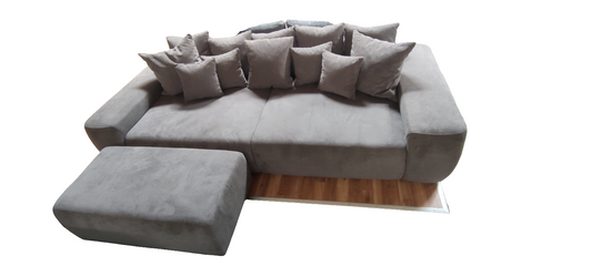Big-Sofa inklusive Hocker