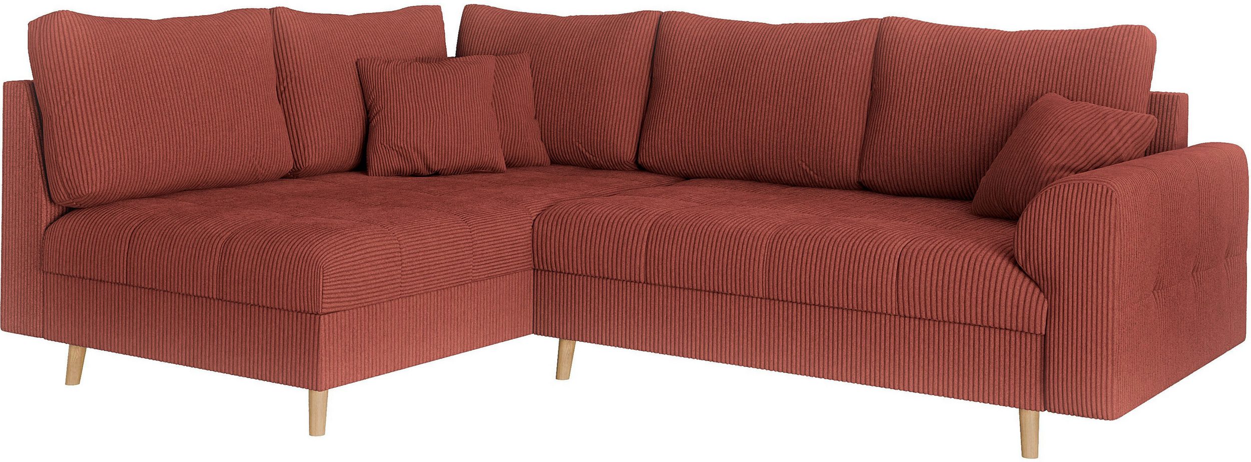 Ecksofa Cord L-Form mit Ottomane