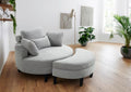 Loveseat - XXL Sessel mit Stauraumhocker