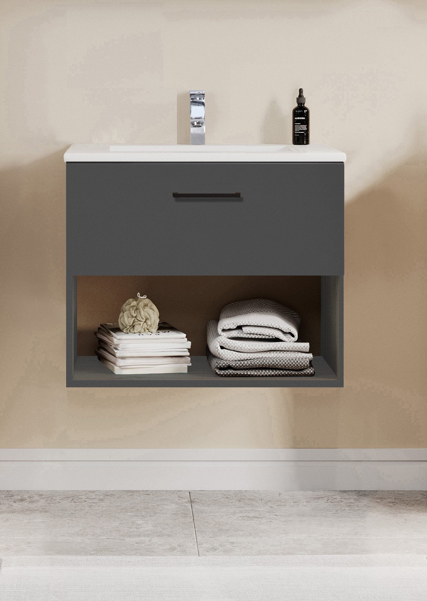Waschbeckenunterschrank Trento Light mini anthrazit