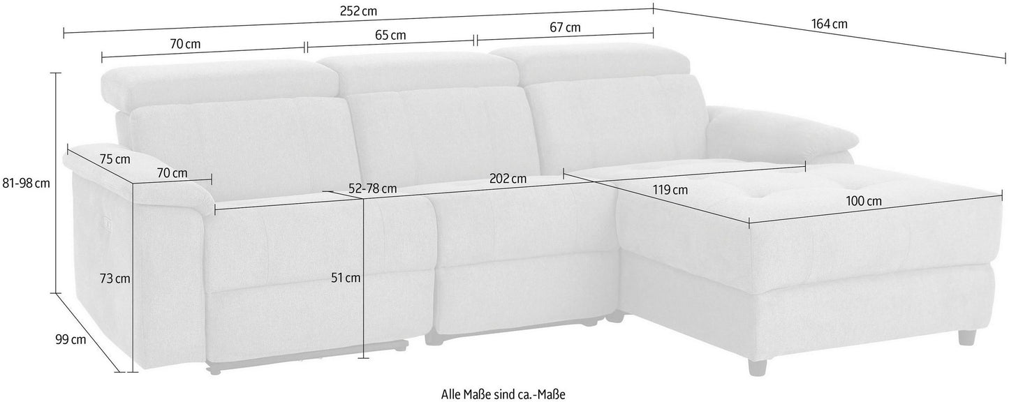 Ecksofa elektrisch verstellbar 2 Wahl