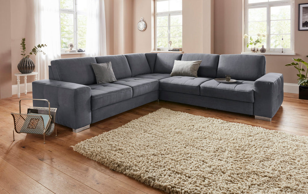 Ecksofa mit Federkern und Sitztiefenverstellung Santorini