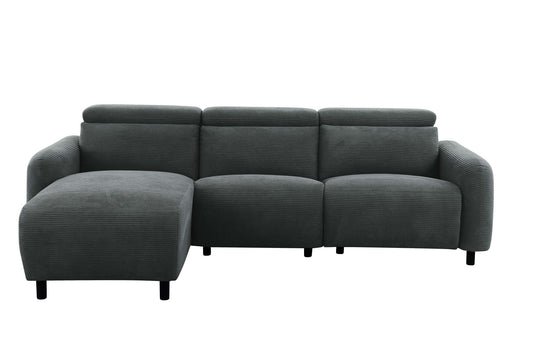 Ecksofa Cord mit manueller Relaxfunktion
