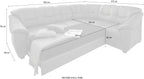 Ecksofa Savona mit Bettfunktion