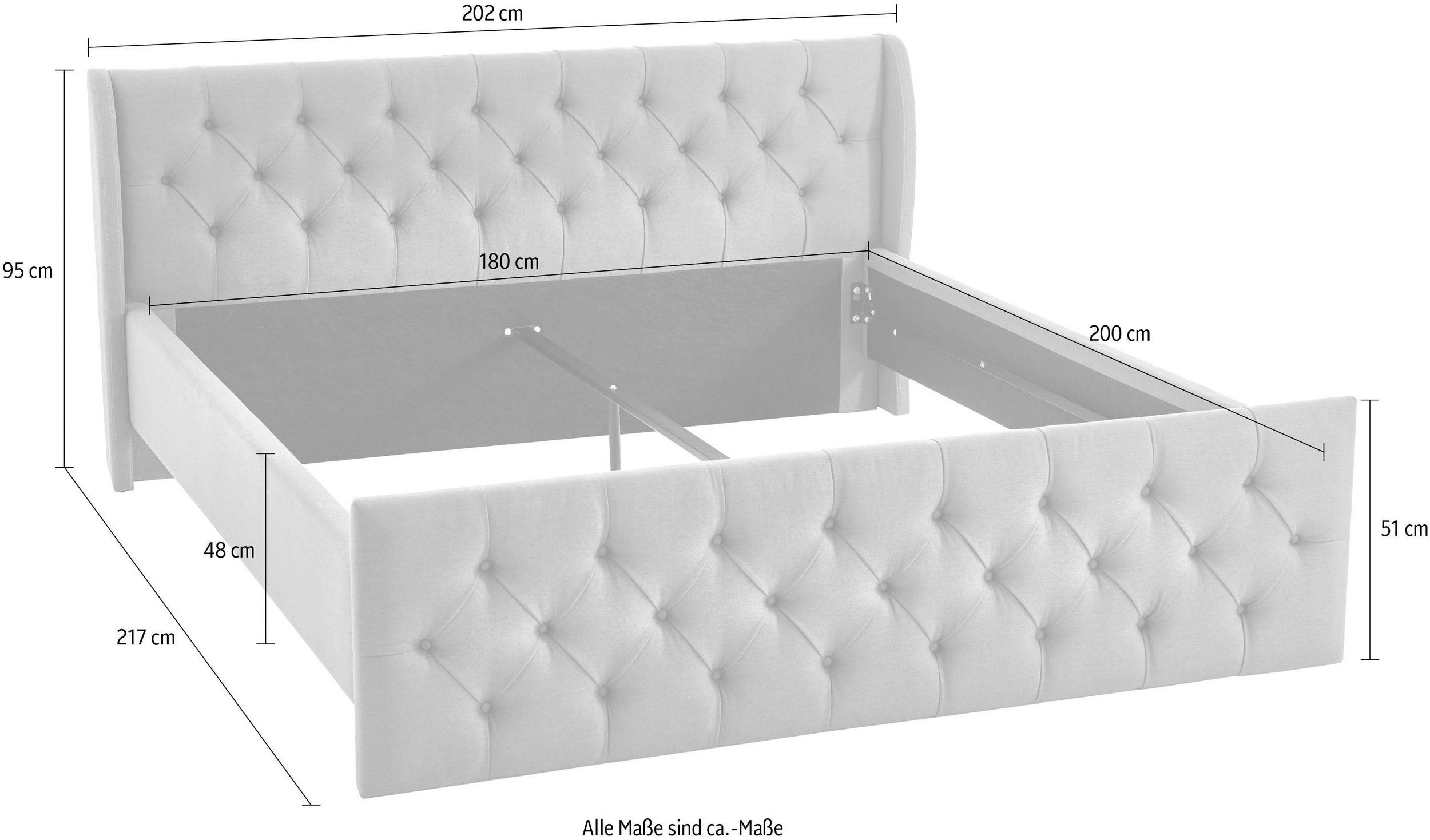 Polsterbettgestell 180x200cm
