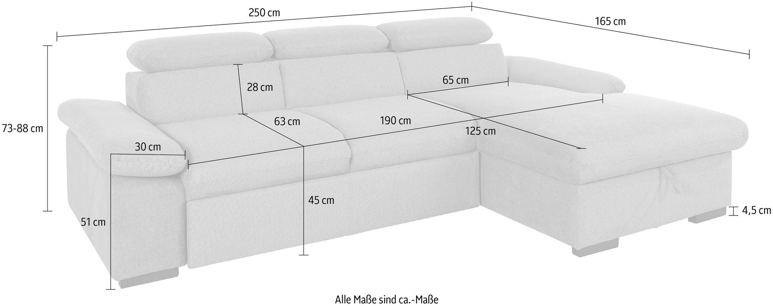 Ecksofa mit Bettfunktion