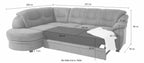 Ecksofa mit Federkern Naturleder