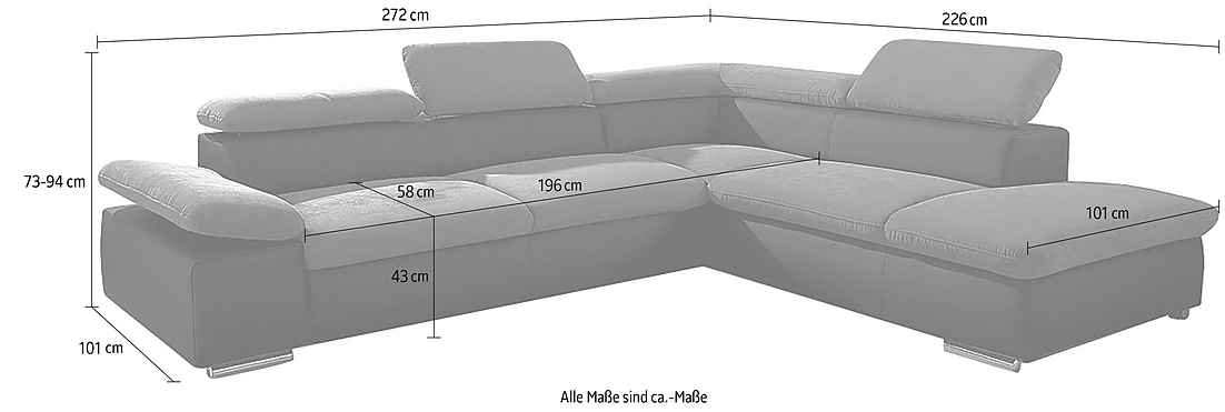 Ecksofa mit Bettfunktion