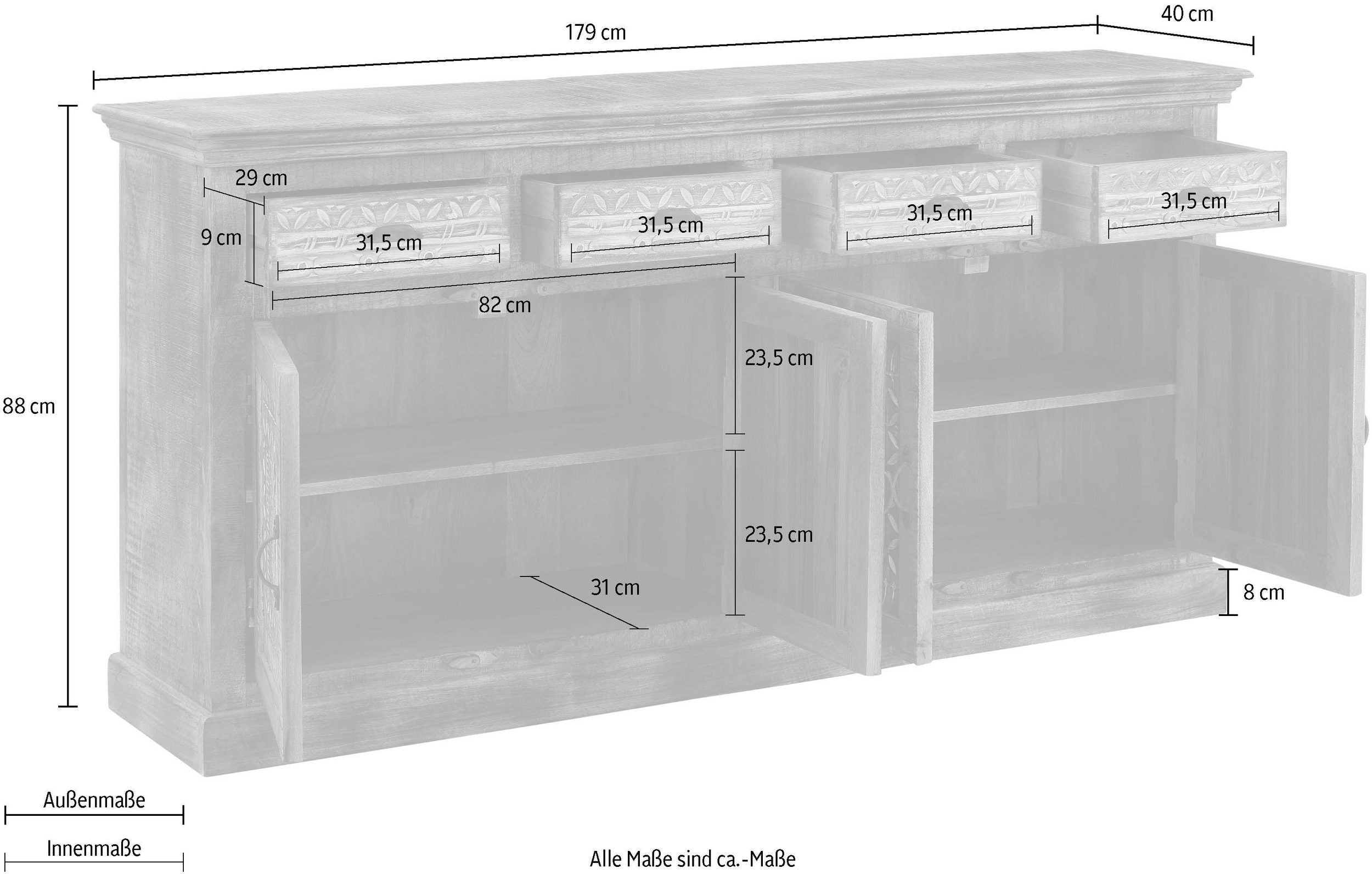 Sideboard Mango Massiv