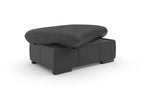 Hocker mit Stauraumfach - Naturleder