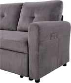 Ecksofa Cord Grau