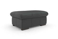 Hocker mit Stauraumfach - Naturleder