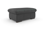 Hocker mit Stauraumfach - Naturleder