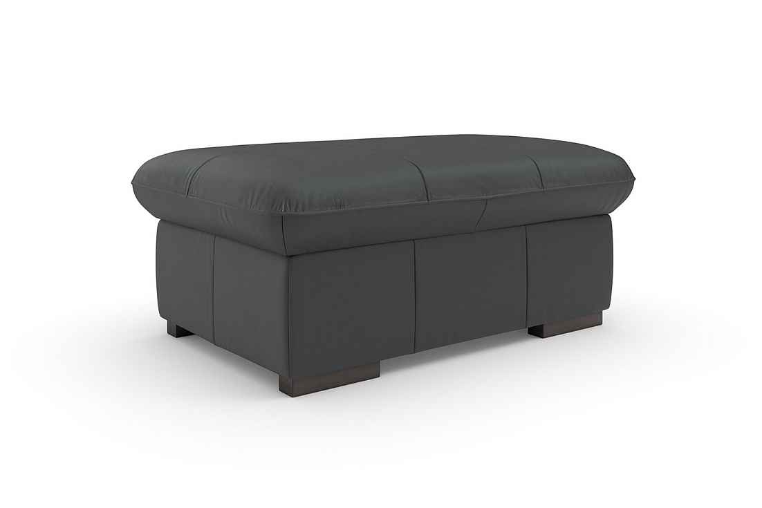 Hocker mit Stauraumfach - Naturleder