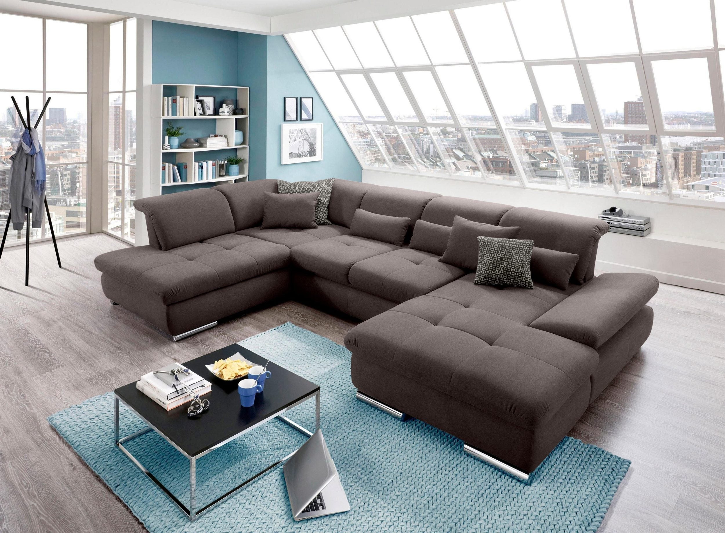 Wohnlandschaft mit Sitztiefenverstellung