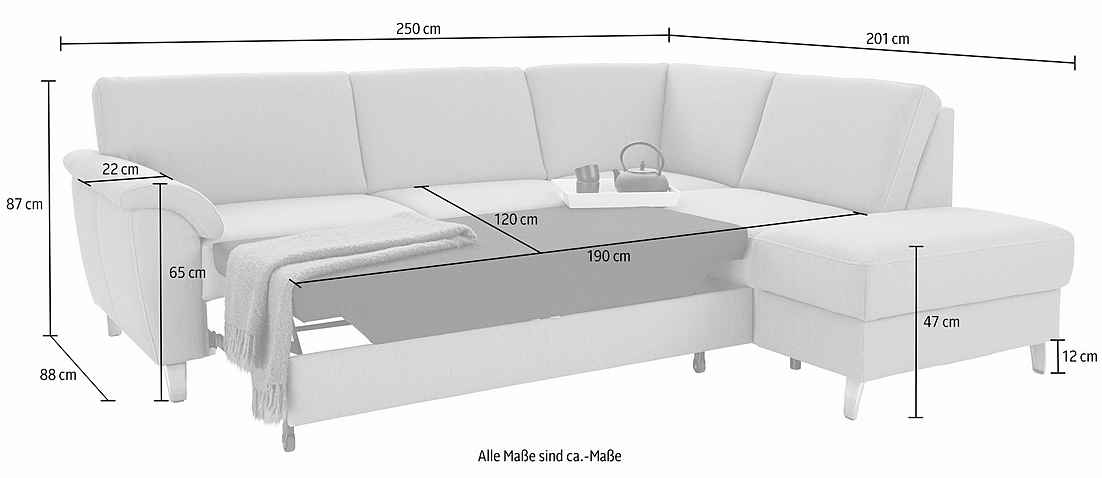 Ecksofa Texel mit Bettfunktion