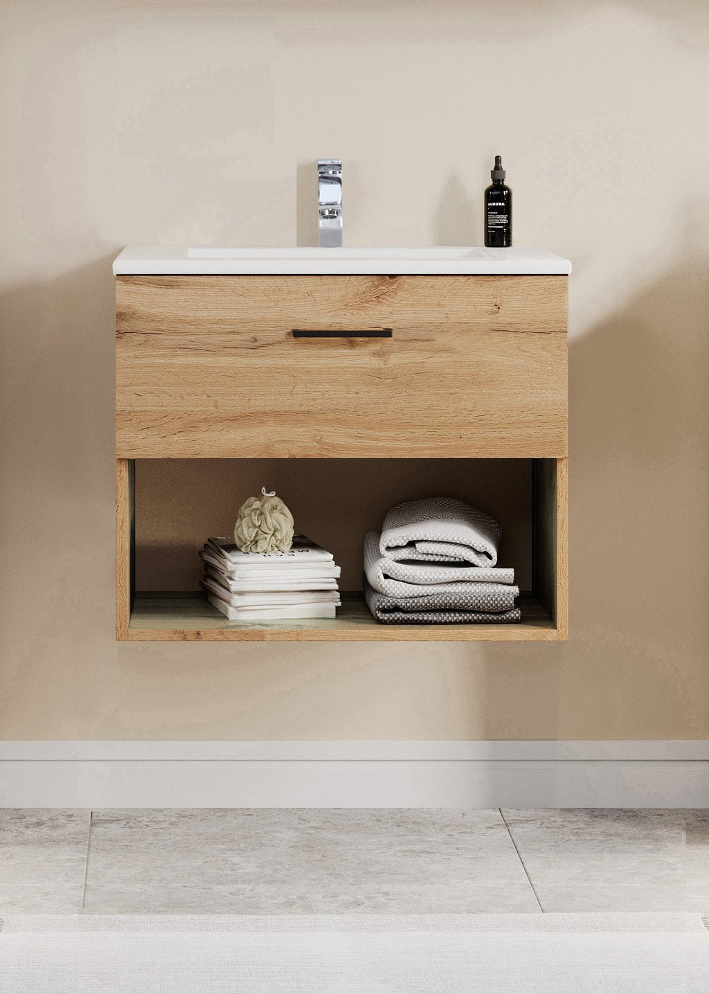 Waschbeckenunterschrank Trento Light Wotaneiche