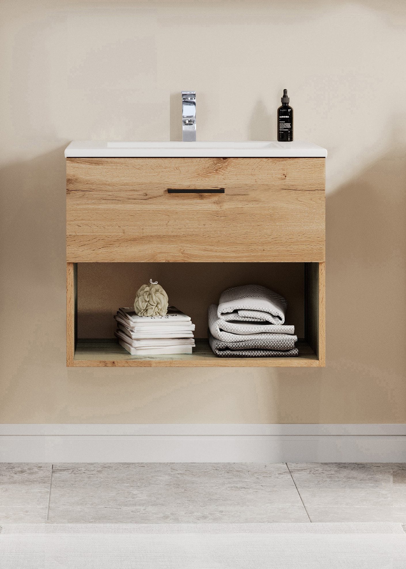 Waschbeckenunterschrank Trento Light Wotaneiche