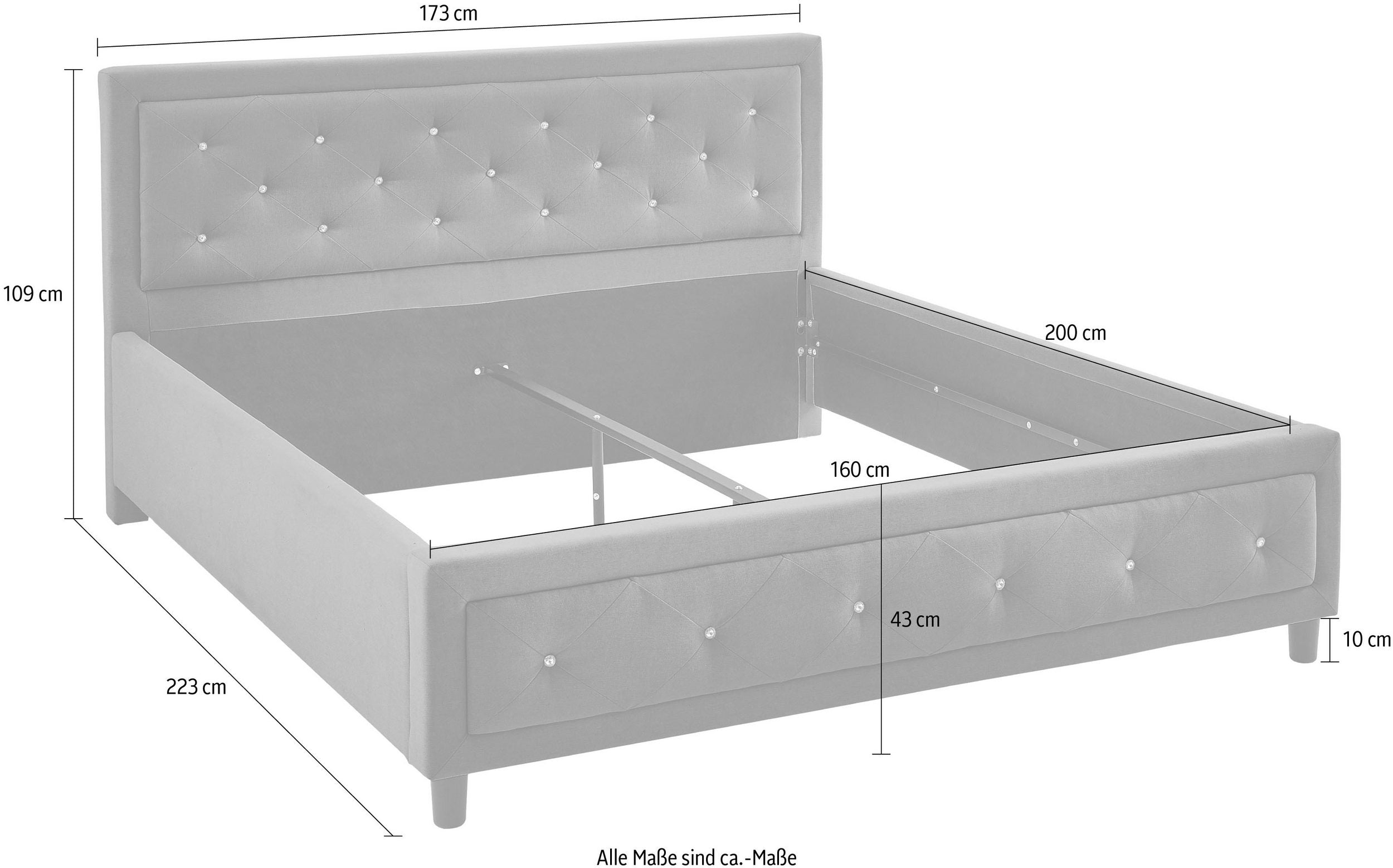 Polster Bettgestell 160x200cm