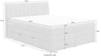 Boxspringbett 140cm Shark inkl. Bettkasten und Topper