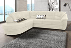 Ecksofa mit Federkern Naturleder