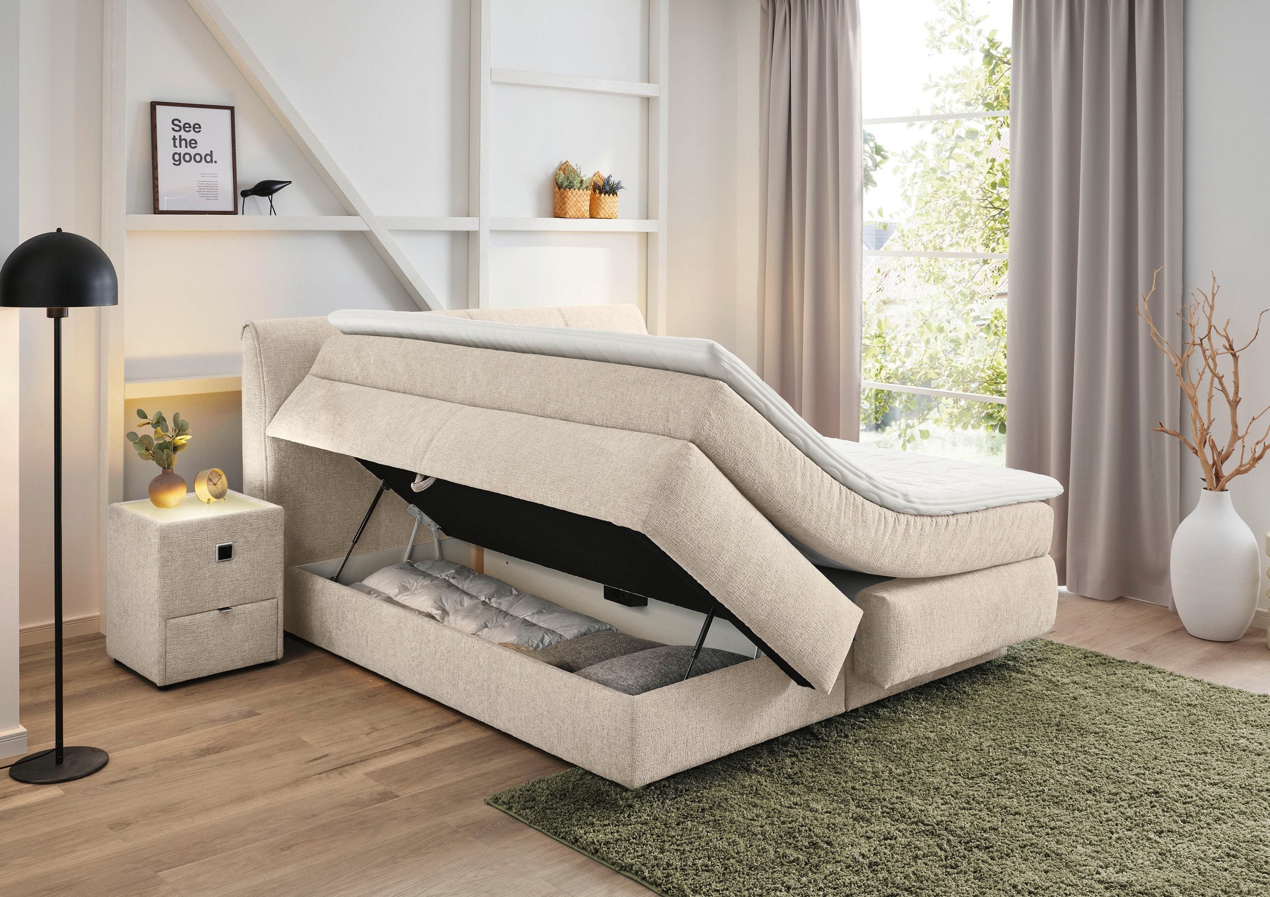 Boxspringbett mit Bettkasten 180x200cm