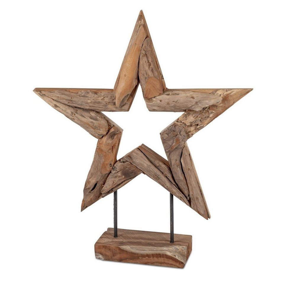 Dekoobjekt Stern Teakholz