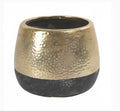 Blumentopf schwarz/ gold 18,5cm