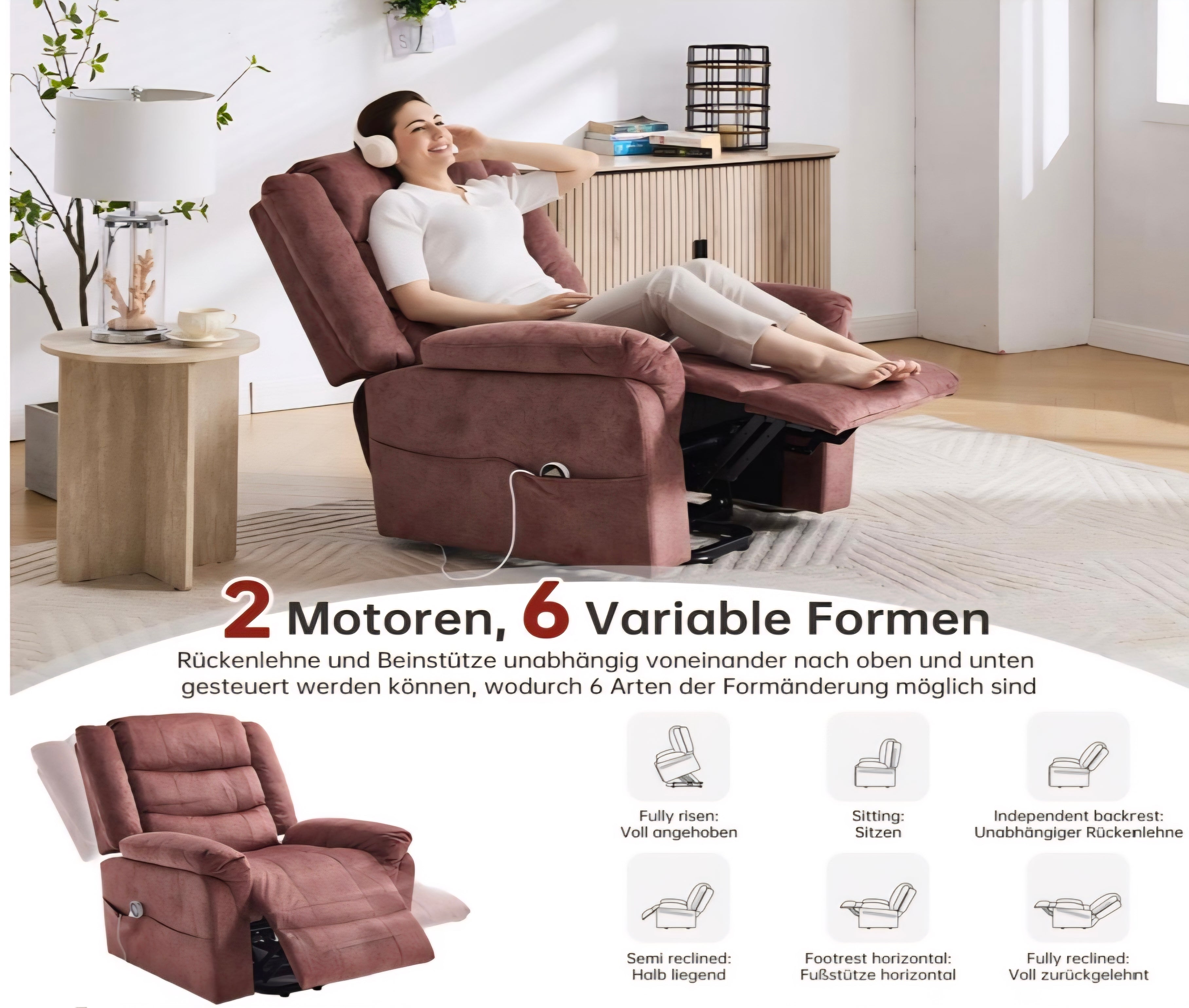 TV-Sessel elektrisch mit 2 Motoren