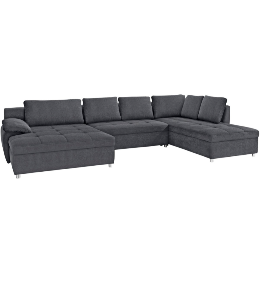 Wohnlandschaft mit Bettfunktion und Bettkasten