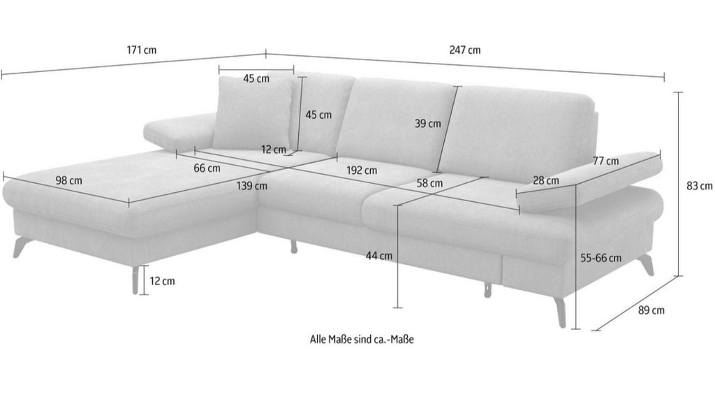 Ecksofa mit Bettfunktion Einzelstück