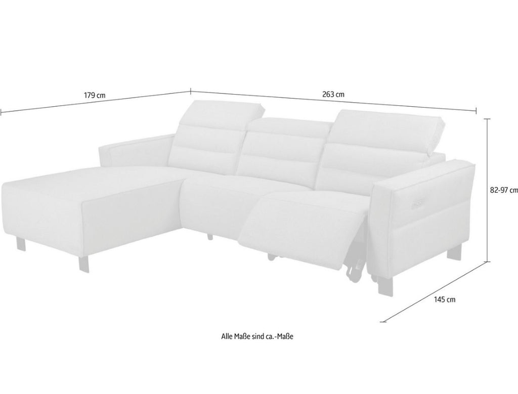 Ecksofa mit Relaxfunktion