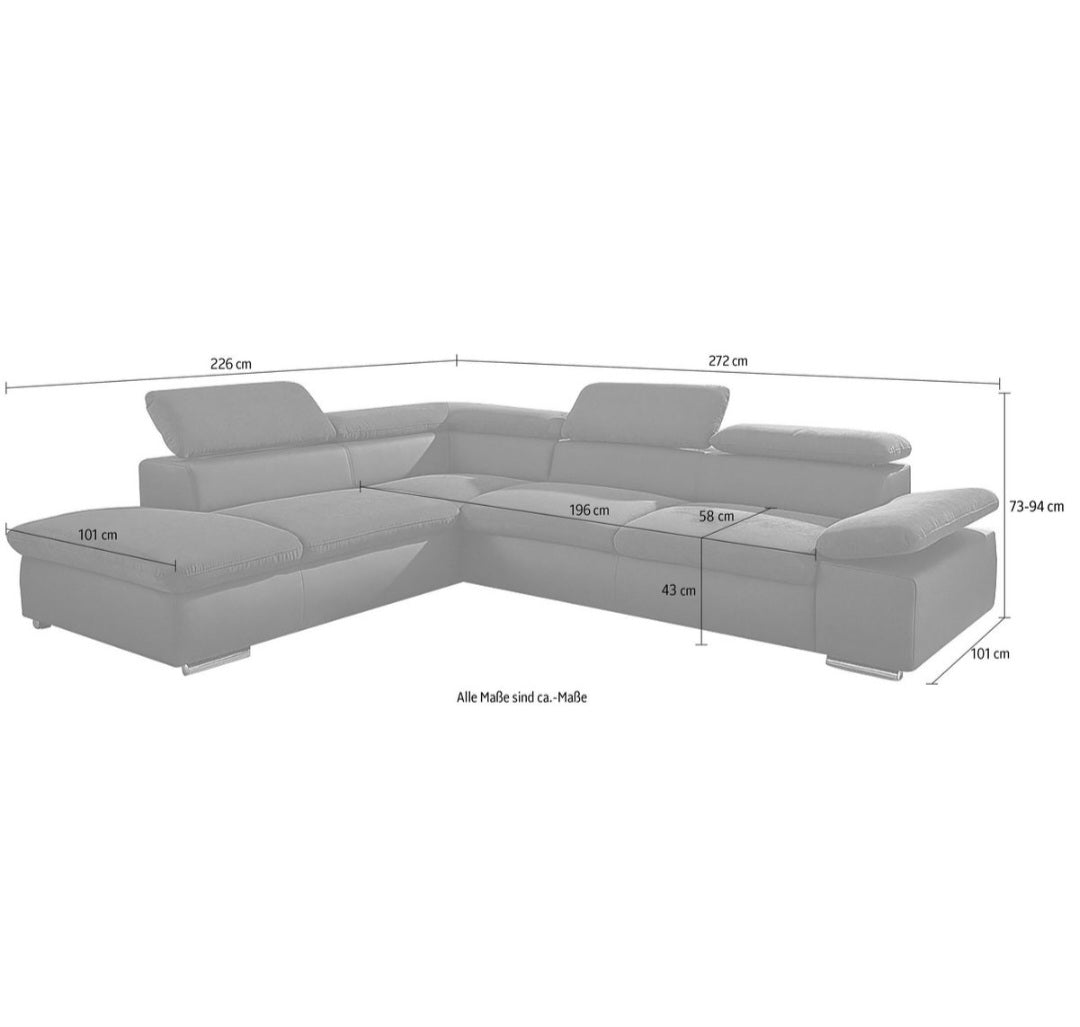 Ecksofa mit Bettfunktion
