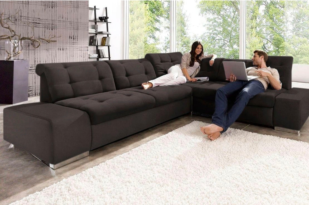 Ecksofa Pale mit Kopfteilverstellung